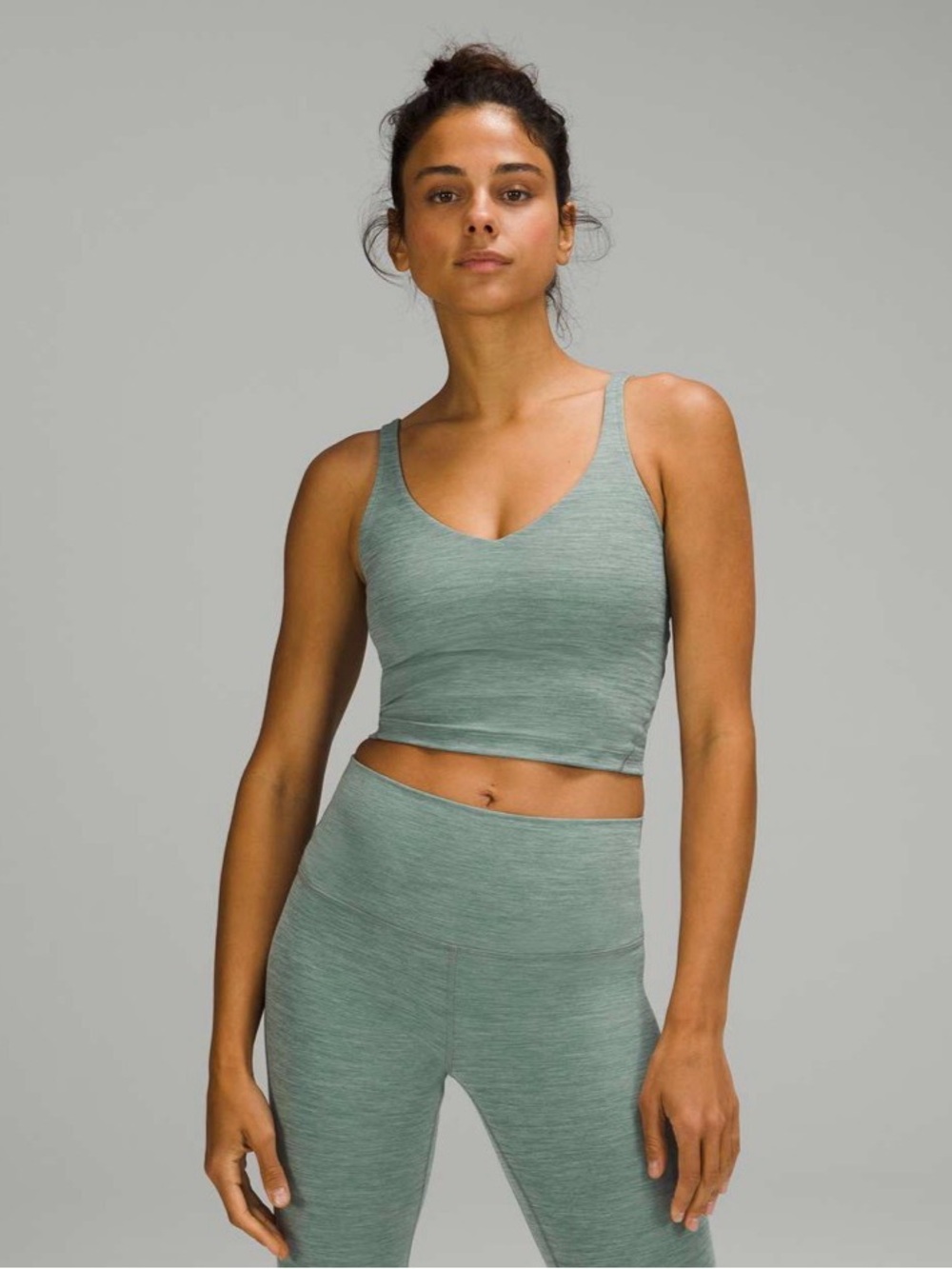 Lululemon Align Tank Heathered Tidewater Teal Size 2 W1DE0S Nulu yoga Athleasure
